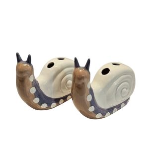 Whimsical "Take Time" Snail Bud Vases